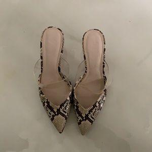 Zara Snake Print Heels.